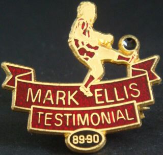 Bradford City Afc V Everton Rare 1989 - 90 Mark Ellis Testimonial Badge Brooch Pin