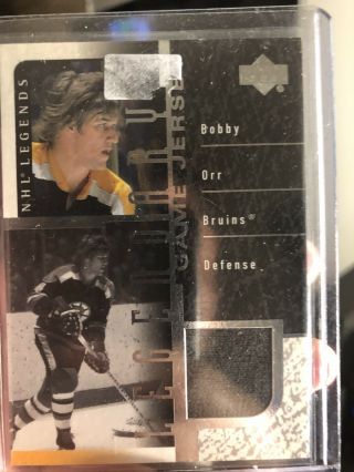 2000 Ud Legendary Game Jersey Bobby Orr Memorabilia Card Rare Ud Mem