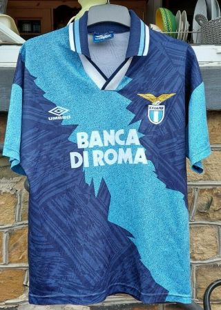 Vintage Rare Lazio 1995 1996 Away Umbro Football Maglia Shirt Adult M