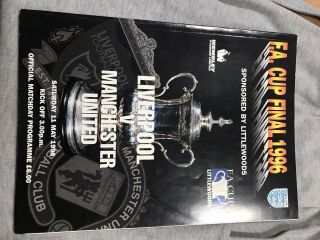 Fa Cup Final Programme 1996 Liverpool V Man U Rare,  Ticket