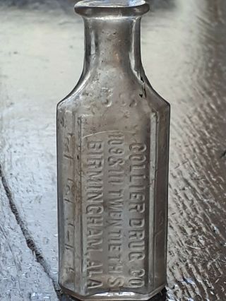 Antique Collier Drug Co.  - Birmingham Alabama - Al - Medicine - Drug - Cure Bottle