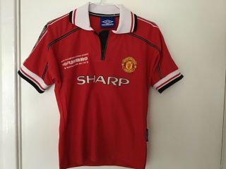 Umbro Very Rare Manchester United Champions League Winners Shirt 1999