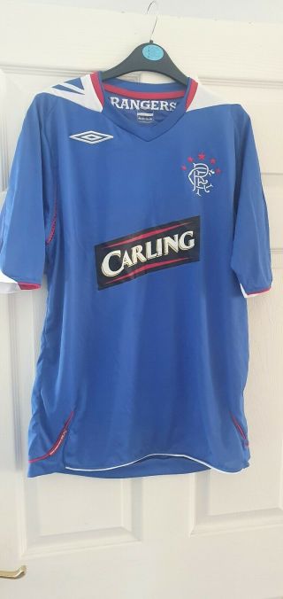 Rangers Glasgow 07 - 08 Rare Vintage Home Football Shirt Jersey Top Umbro