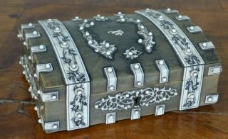 Rare Antique Anglo Indian Vizagapatam Table Box / Casket – Sandalwood Interior