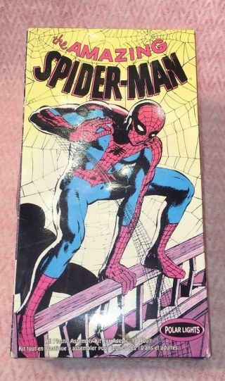 Rare Vintage Polar Lights Marvel Comics Spider - Man Plastic Kit