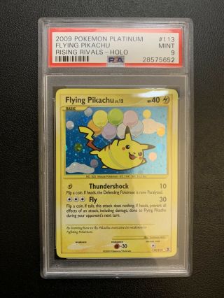 Flying Pikachu Platinum Rising Rivals Psa 9 Secret Rare Holo Swirl