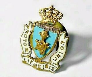 Antique Very Rare Button Lapel Pin Badge From Royal Motor Union Liége
