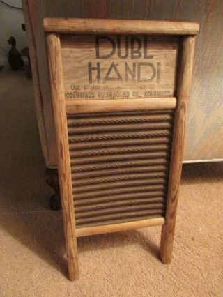 Vintage Dubl Handi Tin Washboard 18 " X 8.  5 "