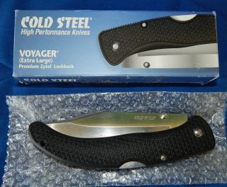 Rare Cold Steel 29xcs Extra Large Clip Point Voyager Serrated Knife Nos