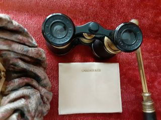 Lemaire Fabt Paris Antique Vintage Classic Rare Binoculars Opera Glasses w/ Case 2