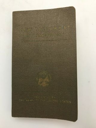 Rare & Authentic Ww2 Testament Bible - Presented By The U.  S.  Army - Rb4