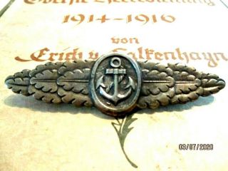 Front Clasp From The German War Navy Ww 2 & Rare Engrving Sailor