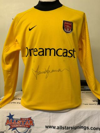 David Seaman Signed Rare Nike Arsenal 2000/02 Goalkeeper Football Shirt