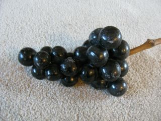 Vintage Alabaster Bunch Of Purple/black Grapes