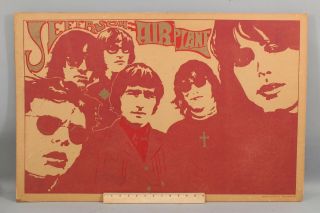 Rare Authentic 1967 Jefferson Airplane,  Rock & Roll Poster Lithograph