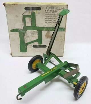 Vintage John Deere Sickle Bar Mower 1/16 Toy By Ertl With Box Rare