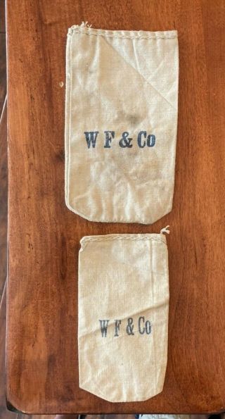 Antique Wells Fargo And Company Money Bags