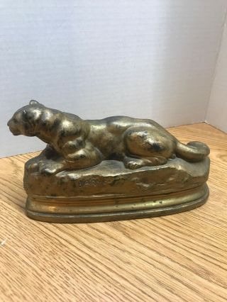 Antique Barye Bronze Panther Rare