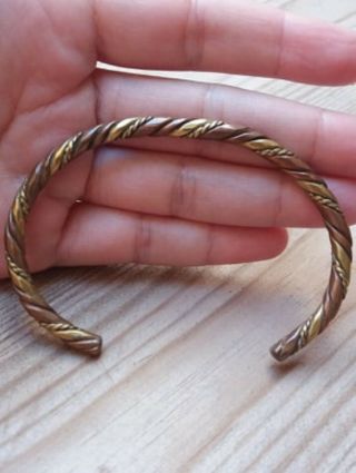 Musuem Quality Artifact Ancient Viking Twisted Bronze Cuff Bracelet Stunning