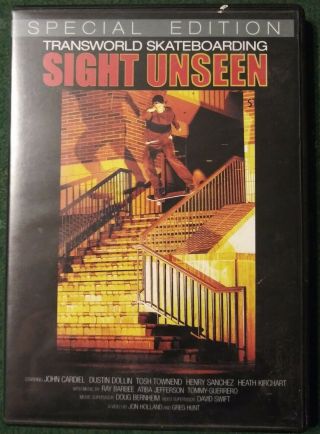 Transworld Sight Unseen Special Edition Skate Video Skateboarding Dvd Rare 2001