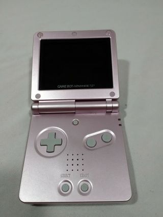 Rare Nintendo GBA SP AGS - 101 Pearl Pink 5 Games Final Fantasy,  Iridion 3