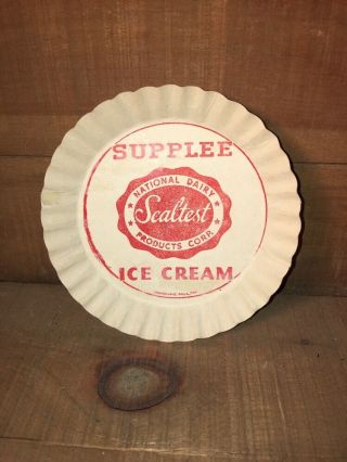 Rare 1900s Supplee Sealtest Ice Cream Soda Fountain Shop Paper Plate