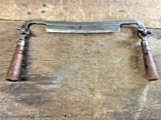 Vtg Antique Pexto 8 " Woodworking Draw Knife Folding Handles Spokeshave Knives