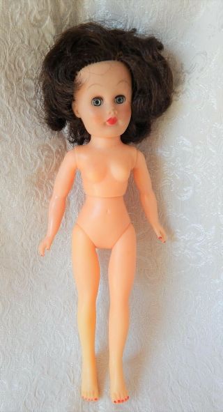 Vintage Miss Coty Circle P - Doll - Brunette - Swivel Hips - Nail Polish - Teen