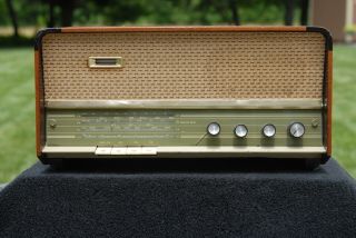 Vintage Norelco Antique Multiband Radio With Magic Eye - Made In Holland