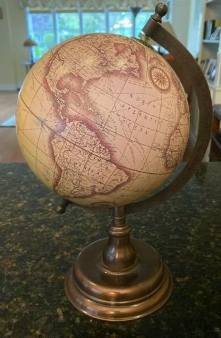 Small Old World Globe 11 " X 7 "