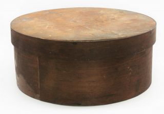 Antique Country Primitive Round Wood Pantry Box