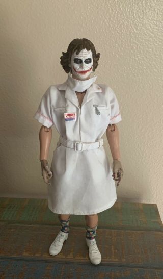 Custom 1/6 The Dark Knight Nurse Joker Hot Toys Body U.  S.  Seller Rare
