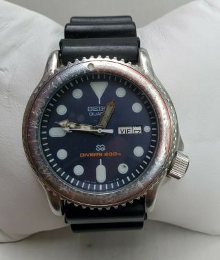 Vintage Mens Seiko Diver’s Watch 5h26 - 7a19 Rare Parts/repair