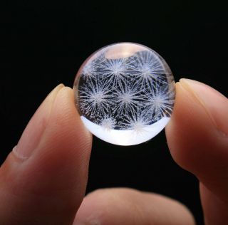 8g Find Rare Natural Pretty Snowflake Phantom Quartz Crystal Sphere Ball18