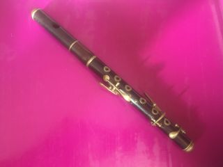 Antique Vintage Old Wooden 3 Piece Piccolo Flute