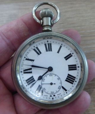 Quality Antique Gents Swiss Made 15 Jewels Pocket Watch