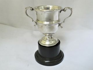 Small Solid Sterling Silver Trophy Cup - 1959 - No Engraving - With Base