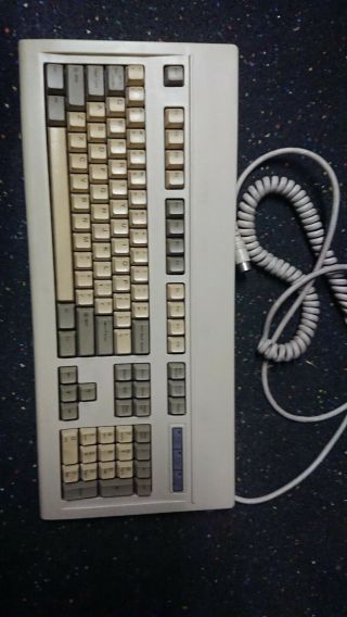 Vintage Nec Apc H4100e Clicky Mechanical Keyboard Beige Nec Model M Rare