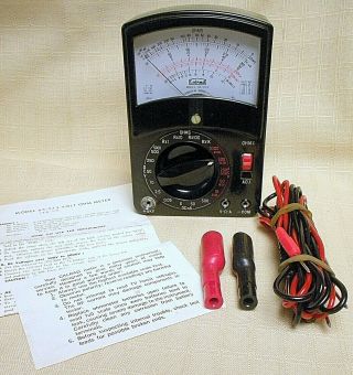 Vtg Calrad Tk - 203 Multimeter Tester Volt Ohm Ammeter,  Box W/ Instructions Japan