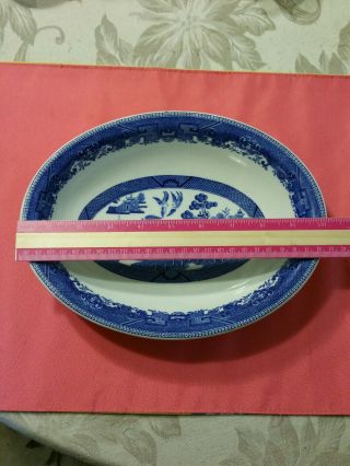 Rare Antique Chinese Export Blue & White Porcelain Dish /bowl marked 3