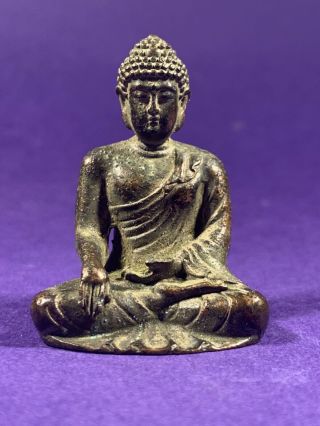 Fine Antique Bronze Oriental Chinese Buddha Stunning Quality Qing