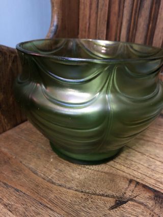 Rare Vintage Or Antique Loetz Glass Vase Or Bowl Planter
