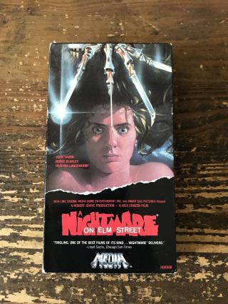 A Nightmare On Elm Street 80s Horror Vhs Rare Media Freddy Krueger Og Cult