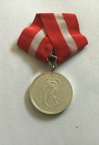 Rare,  Antique Danish Navy Good Conduct And Long Service Medal Jan 29,  1801