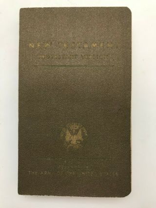 Rare & Authentic Ww2 Testament Bible - Presented By The U.  S.  Army - Rb3