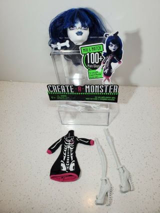 Monster High Build A Monster " Skeleton Girl " Doll Builder Pack Rare No Box
