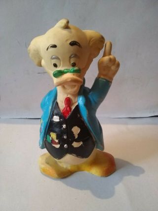 Vtg Rare Mexican Rubber Squeaky Donald Duck Toy Mexico Squeak Toy 7 "