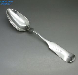 American Civil War Solid Sterling Silver Table Spoon 48g Wood & Hughes Ny C1863