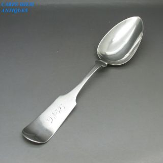 AMERICAN CIVIL WAR SOLID STERLING SILVER TABLE SPOON 48g WOOD & HUGHES NY c1863 3