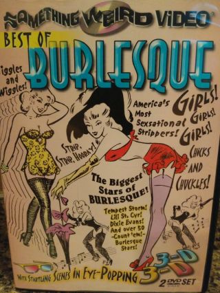 Best Of Burlesque Something Weird Video 2 Dvd Set Rare W/3 - D Glasses